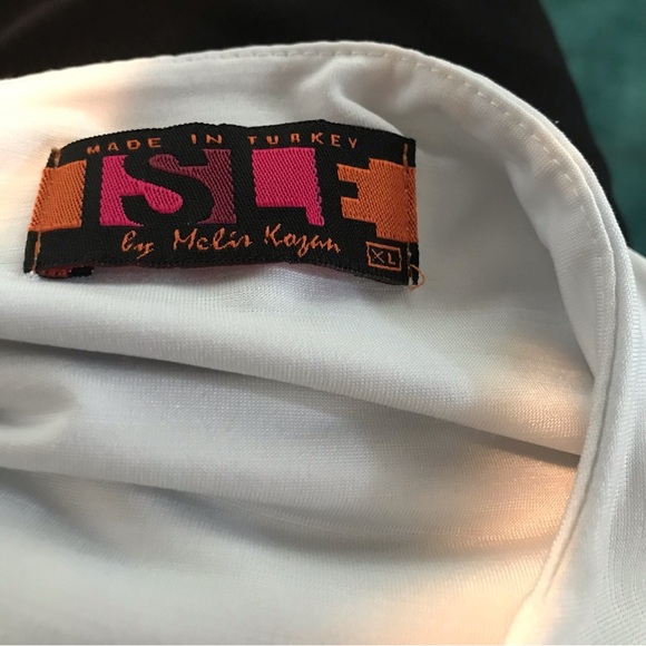 ISLE Sleeveless Balck & White Tunic Top sz XL - Picture 5 of 7